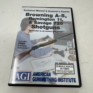 AGI Browning A-5 Remington 11 Savage 720 Shotgun Technical Manual Armorer DVD